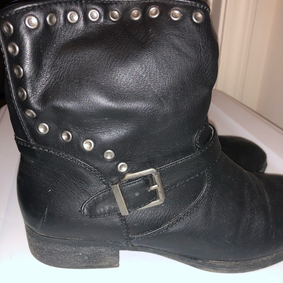 Black Moto Booties SIZE: 8.5 - Picture 7 of 8